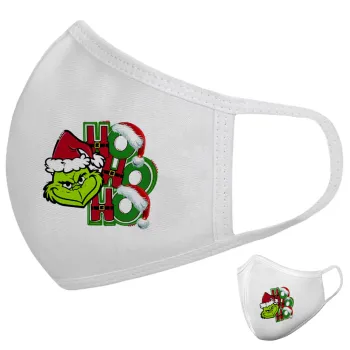Grinch ho ho ho, Μάσκα υφασμάτινη υψηλής άνεσης παιδική (Δώρο πλαστική θήκη)