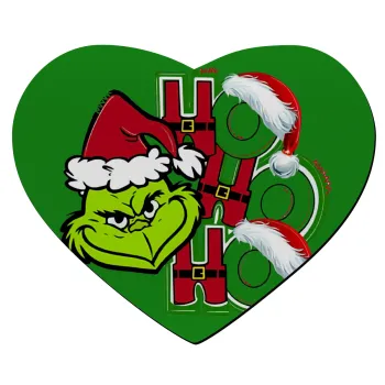 Grinch ho ho ho, Mousepad καρδιά 23x20cm