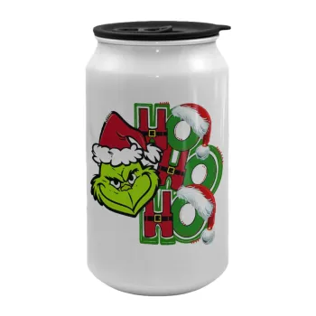 Grinch ho ho ho, Κούπα ταξιδιού μεταλλική με καπάκι (tin-can) 500ml