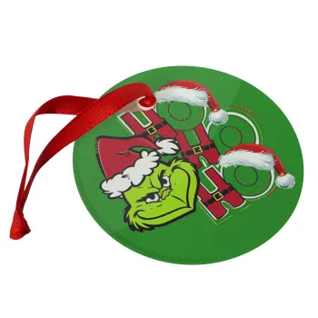 Grinch ho ho ho, Στολίδι Χριστουγεννιάτικο στολίδι γυάλινο 9cm