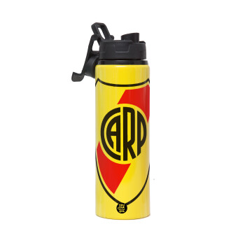 River Plate, Metallic water bottle with safety lid, 850ml aluminum