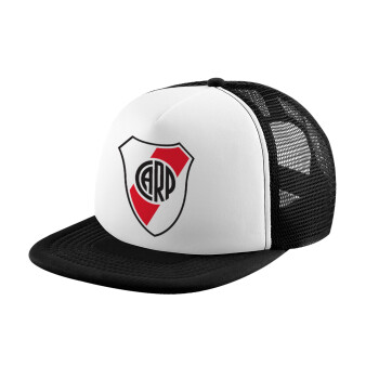 River Plate, Καπέλο Ενηλίκων Soft Trucker με Δίχτυ Black/White (POLYESTER, ΕΝΗΛΙΚΩΝ, UNISEX, ONE SIZE)