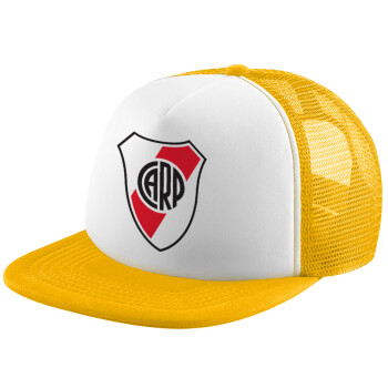 River Plate, Καπέλο Soft Trucker με Δίχτυ Κίτρινο/White 