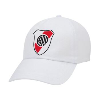 River Plate, Καπέλο Ενηλίκων Baseball Λευκό 5-φύλλο (POLYESTER, ΕΝΗΛΙΚΩΝ, UNISEX, ONE SIZE)