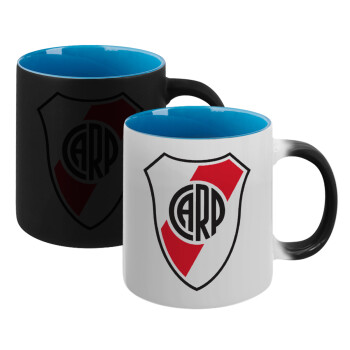 River Plate, Κούπα Μαγική εσωτερικό μπλε, κεραμική 330ml που αλλάζει χρώμα με το ζεστό ρόφημα