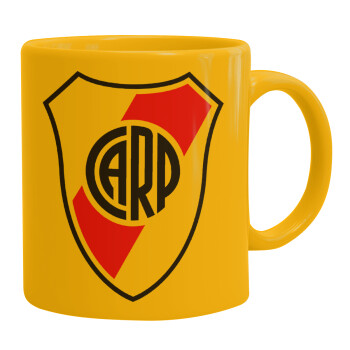 River Plate, Ceramic coffee mug yellow, 330ml (1pcs)