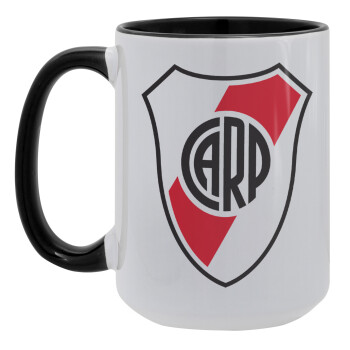 River Plate, Κούπα Mega 15oz, κεραμική Μαύρη, 450ml