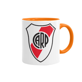 River Plate, Κούπα χρωματιστή πορτοκαλί, κεραμική, 330ml