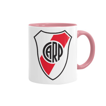 River Plate, Mug colored pink, ceramic, 330ml