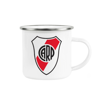 River Plate, Metallic enamel cup white 360ml