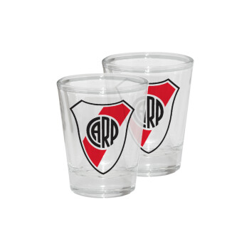 River Plate, Σφηνοπότηρα γυάλινα 45ml διάφανα (2 τεμάχια)