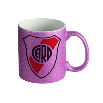 River Plate, Κούπα Μωβ Glitter που γυαλίζει, κεραμική, 330ml