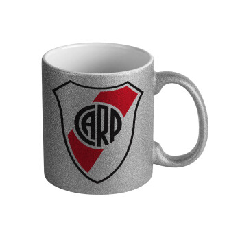River Plate, Κούπα Ασημένια Glitter που γυαλίζει, κεραμική, 330ml