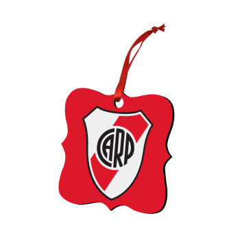River Plate, Στολίδι Χριστουγεννιάτικο στολίδι polygon ξύλινο 7.5cm