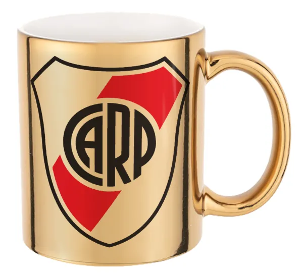 River Plate — Κούπα κεραμική, χρυσή καθρέπτης, 330ml
