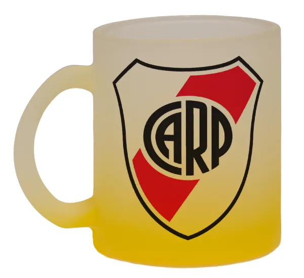 River Plate — Κούπα γυάλινη δίχρωμη με βάση το κίτρινο ματ, 330ml