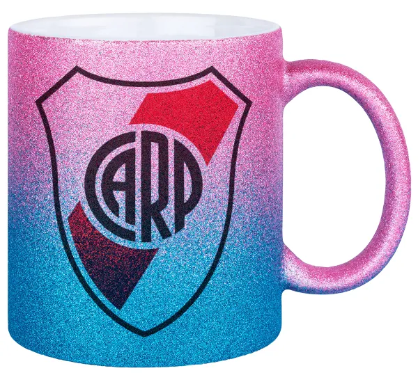 River Plate — Κούπα Χρυσή/Μπλε Glitter, κεραμική, 330ml