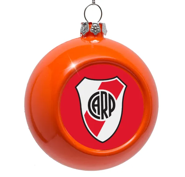 River Plate — Στολίδι Χριστουγεννιάτικη μπάλα δένδρου Πορτοκαλί 8cm