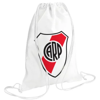 River Plate, Backpack pouch GYMBAG white (28x40cm)
