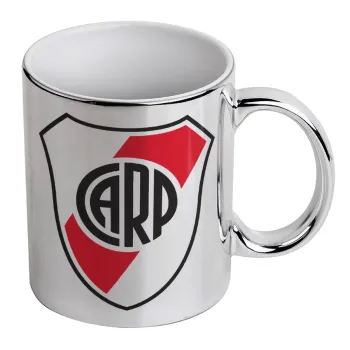 River Plate, Κούπα κεραμική, ασημένια καθρέπτης, 330ml