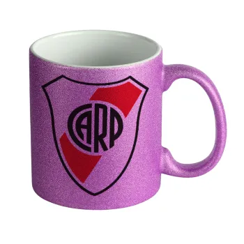 River Plate, Κούπα Μωβ Glitter που γυαλίζει, κεραμική, 330ml