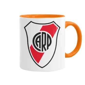 River Plate, Κούπα χρωματιστή πορτοκαλί, κεραμική, 330ml