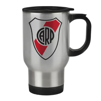 River Plate, Stainless steel travel mug with lid, double wall 450ml