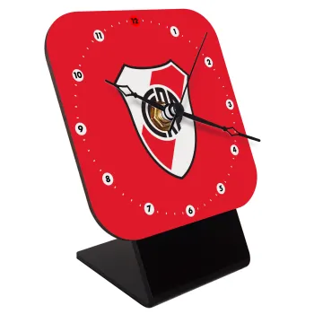 River Plate, Επιτραπέζιο ρολόι ξύλινο με δείκτες (10cm)