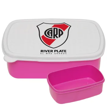 River Plate, ΡΟΖ παιδικό δοχείο φαγητού (lunchbox) πλαστικό (BPA-FREE) Lunch Βox M18 x Π13 x Υ6cm