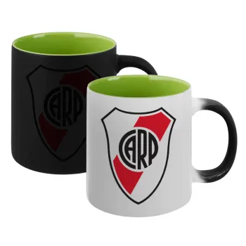 River Plate, Κούπα Μαγική εσωτερικό πράσινο, κεραμική 330ml που αλλάζει χρώμα με το ζεστό ρόφημα