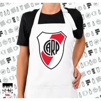 River Plate, Ποδιά μακριά Σεφ ολόσωμη με τσέπες white (ΕΝΗΛΙΚΩΝ)