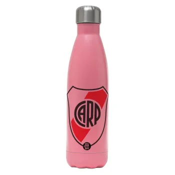 River Plate, Metal mug thermos Pink Mat (Stainless steel), double wall, 500ml