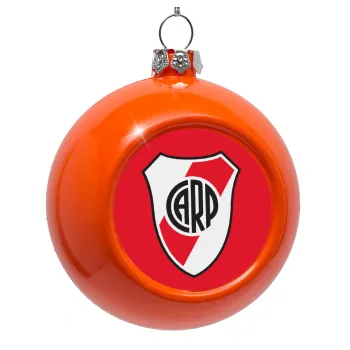 River Plate, Orange Christmas tree ornament bauble 8cm
