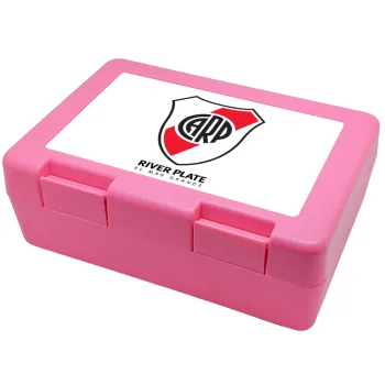 River Plate, Παιδικό δοχείο κολατσιού ΡΟΖ 185x128x65mm (BPA free πλαστικό)