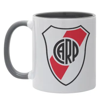 River Plate, Κούπα χρωματιστή γκρι, κεραμική, 330ml