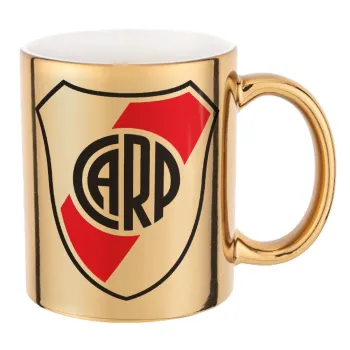 River Plate, Κούπα κεραμική, χρυσή καθρέπτης, 330ml