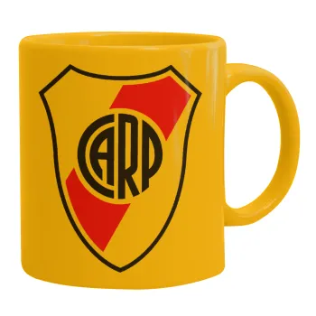 River Plate, Ceramic coffee mug yellow, 330ml