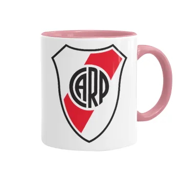 River Plate, Κούπα χρωματιστή ροζ, κεραμική, 330ml