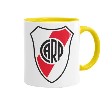 River Plate, Κούπα χρωματιστή κίτρινη, κεραμική, 330ml