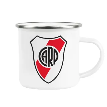 River Plate, Metallic enamel cup white 360ml