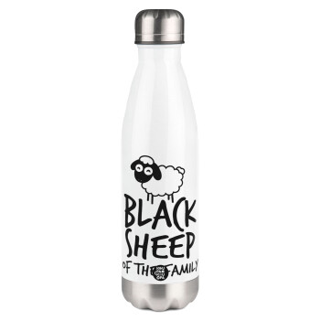 Black Sheep of the Family, Μεταλλικό παγούρι θερμός Λευκό (Stainless steel), διπλού τοιχώματος, 500ml