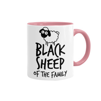 Black Sheep of the Family, Mug colored pink, ceramic, 330ml