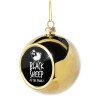 Golden Christmas tree ball ornament 8cm