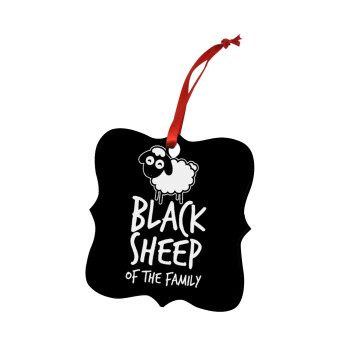 Black Sheep of the Family, Χριστουγεννιάτικο στολίδι polygon ξύλινο 7.5cm