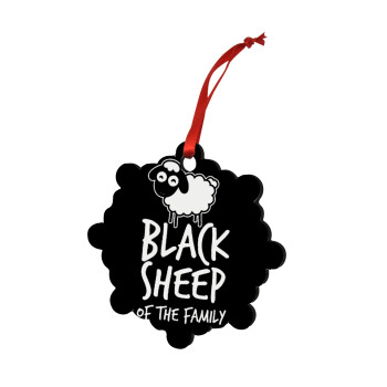 Black Sheep of the Family, Χριστουγεννιάτικο στολίδι snowflake ξύλινο 7.5cm