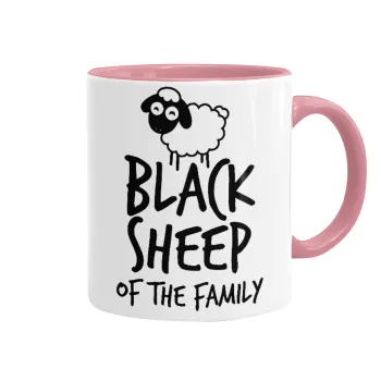 Black Sheep of the Family, Κούπα χρωματιστή ροζ, κεραμική, 330ml