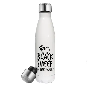 Black Sheep of the Family, Μεταλλικό παγούρι θερμός Λευκό (Stainless steel), διπλού τοιχώματος, 500ml