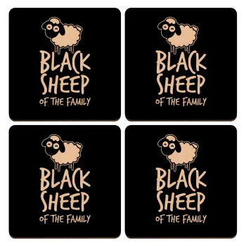 Black Sheep of the Family, ΣΕΤ x4 Σουβέρ ξύλινα τετράγωνα plywood (9cm)
