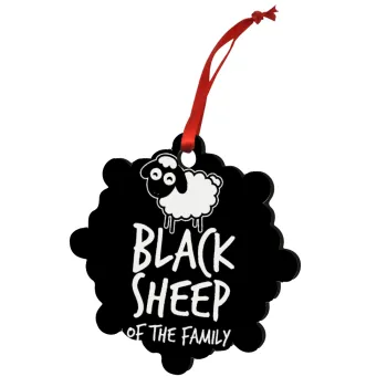 Black Sheep of the Family, Christmas ornament snowflake wooden 7.5cm
