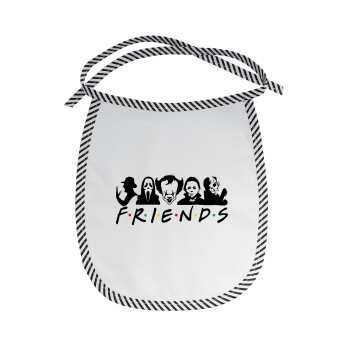 Halloween Friends, Σαλιάρα μωρού αλέκιαστη με κορδόνι Μαύρη